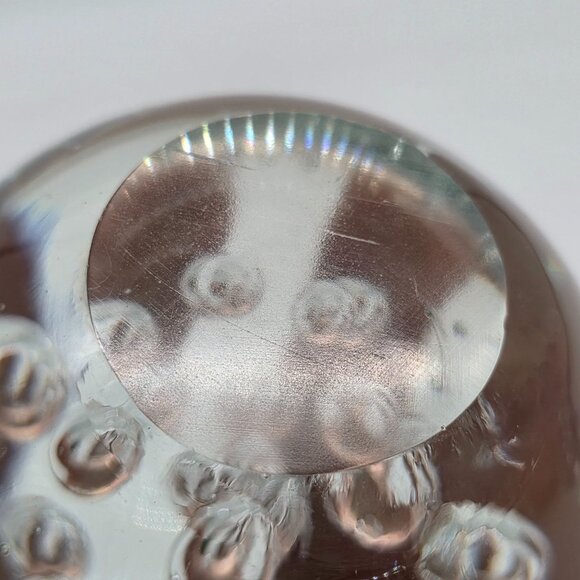 Large Murano Style Glass Bubbles Paperweight Orb Decor 4" Clear - Picture 9 of 9